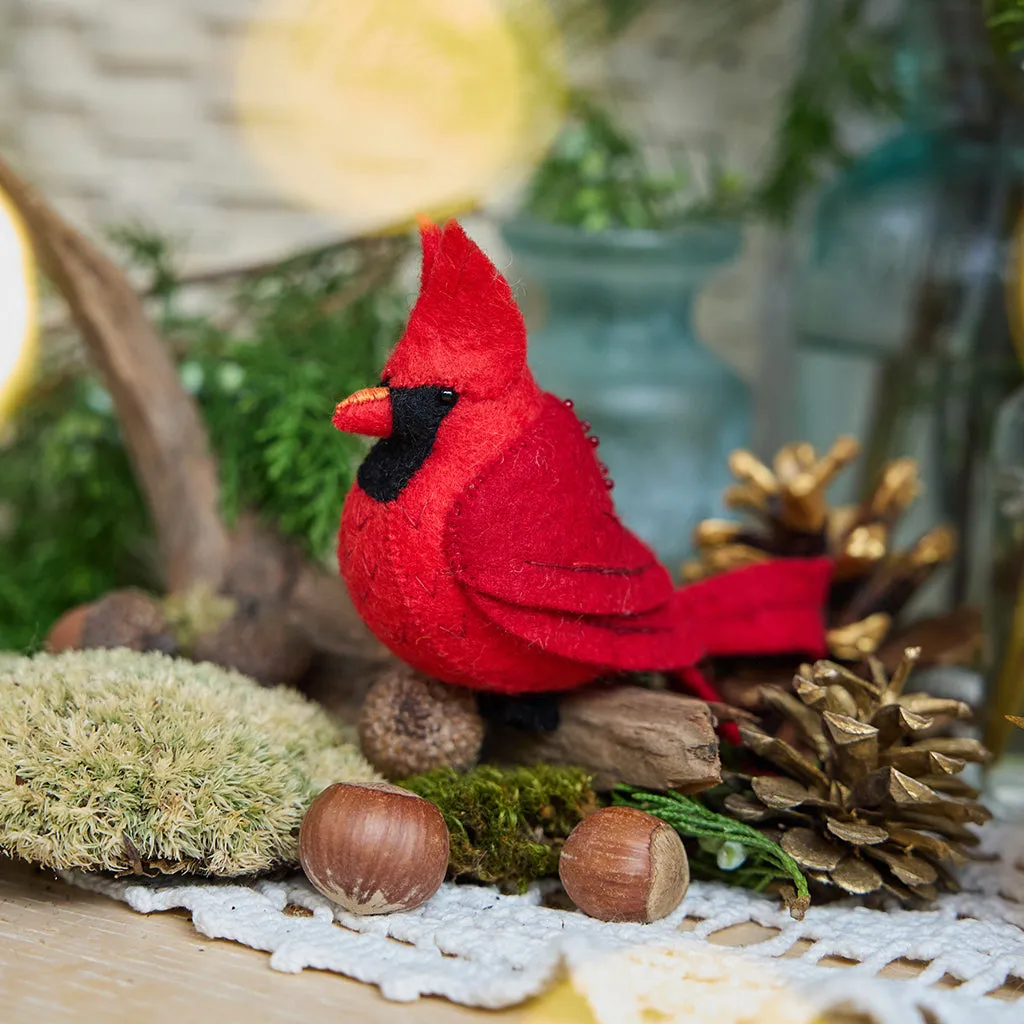 Cardinal Ornament – Handmade Woodland Holiday Décor by Craftspring
