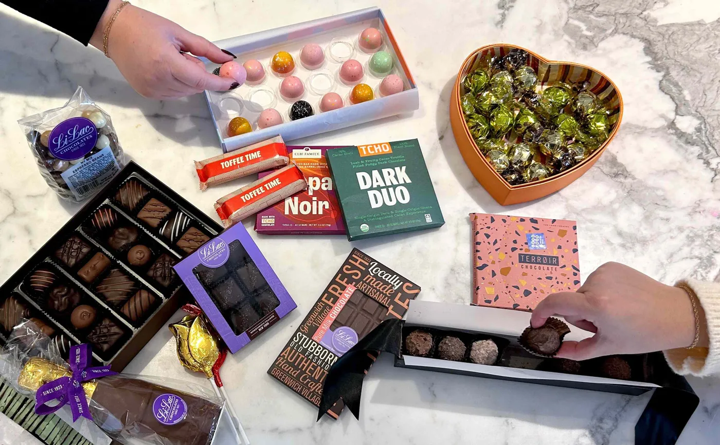 Chocolat Candy Chocolate Chocolate Sweets Assortments A Delightful  Assortment Of Assorted Gourmet Chocolates Arranged On A