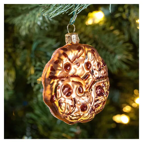 Chocolate cookie blown glass Christmas tree decoration 5 cm | online sales  on HOLYART.com