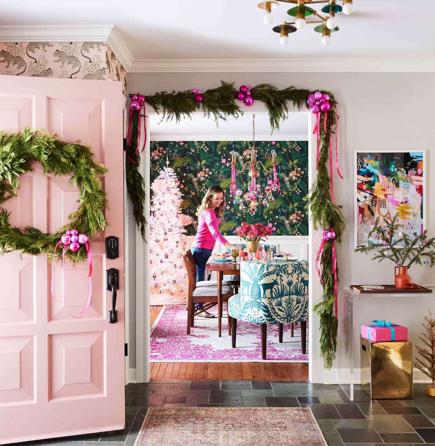 Christmas Comes in Full Color at This Designer's Home