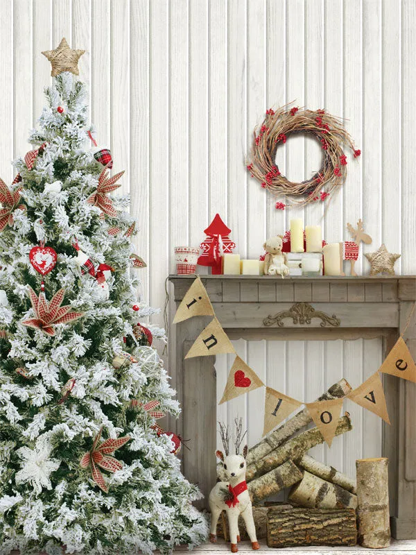 Christmas Cottage Backdrop - Denny Mfg