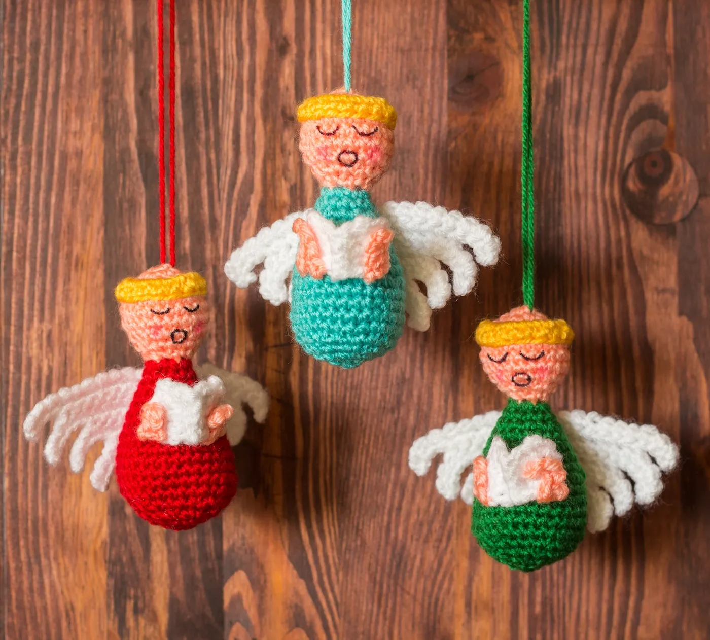 Christmas Crocheted Angels Crochet Angel Ornament Pattern Christmas Angel  Ornaments