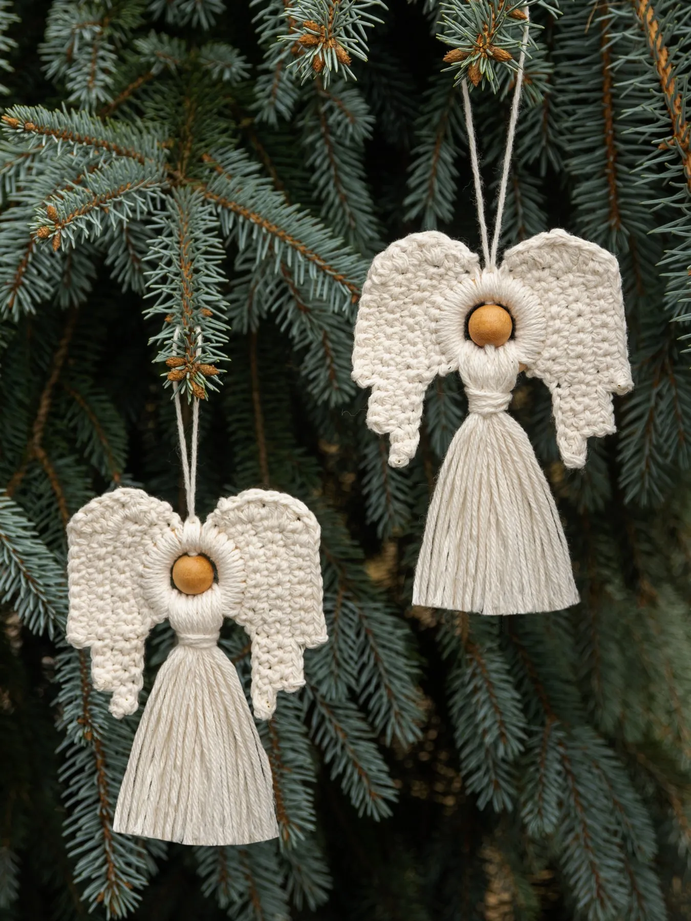 Christmas Crocheted Angels Crochet Angel Ornament Pattern Christmas Angel  Ornaments