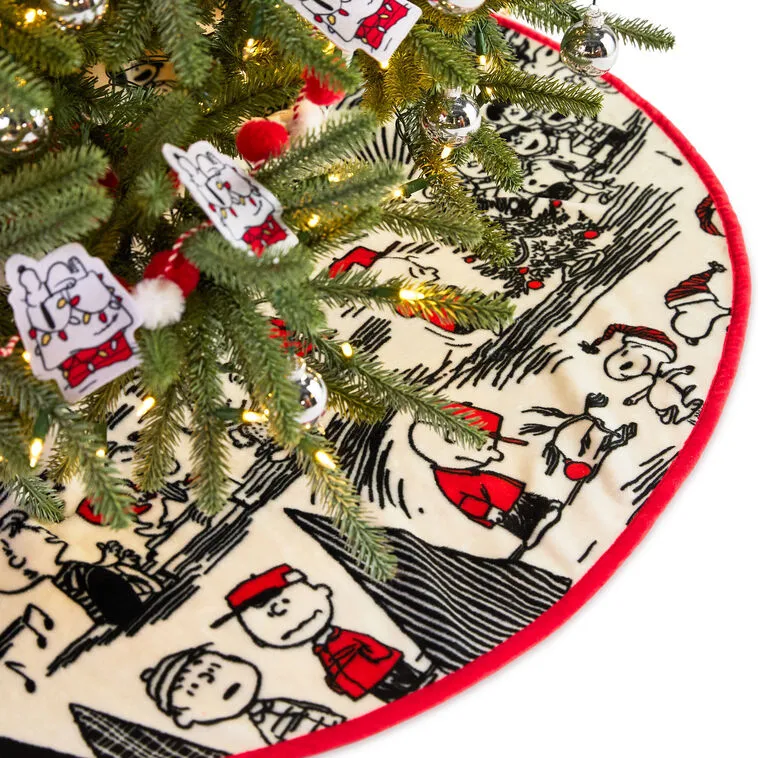 Christmas Decor Brown Christmas Tree Skirts Brown Velvet Christmas Tree Skirt, Luxury Velvet Plush Fur Skirt