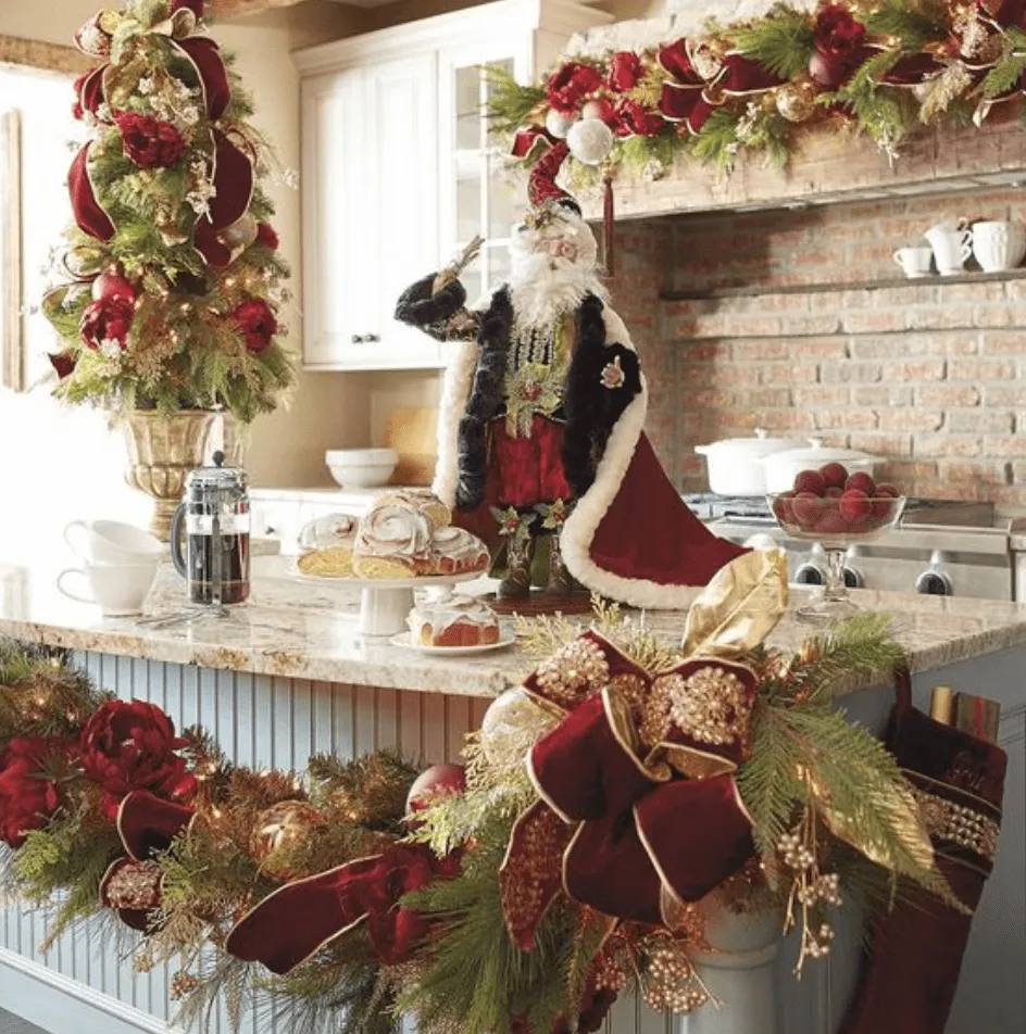 Christmas Decorated Kitchen Ideas | Kitchen Holiday Decor