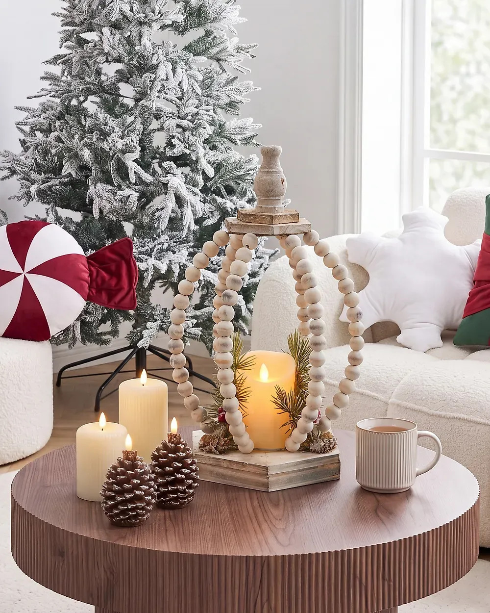 Christmas Decoration LED PAJARVI 40 cm Light Brown - Beliani.dk