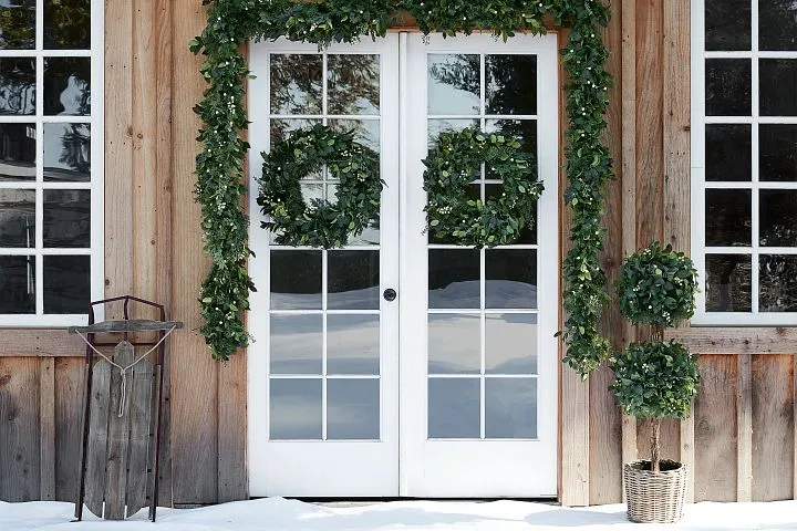Christmas Decorations Evergreen Door Decor How To Create Classic Door Décor For Christmas Balsam Hill