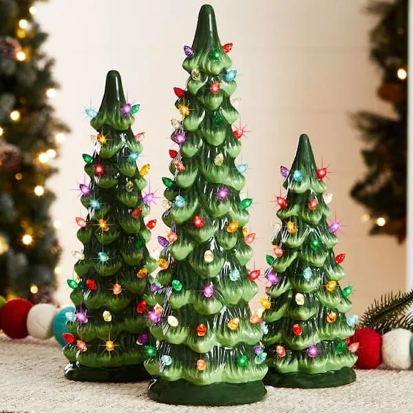 Christmas Decorations Multicolor Pre-Lighted Tree Christmas Trees Joyfy Tabletop Christmas Tree With Multi-Color LED