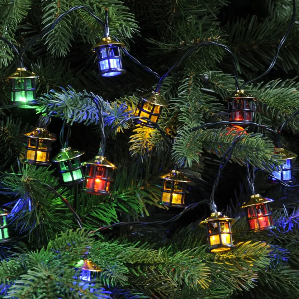 Christmas Decorations Vintage Christmas Lantern Vintage Look Victorian  Christmas Lantern Multicolour LED Fairy Lights In Plug