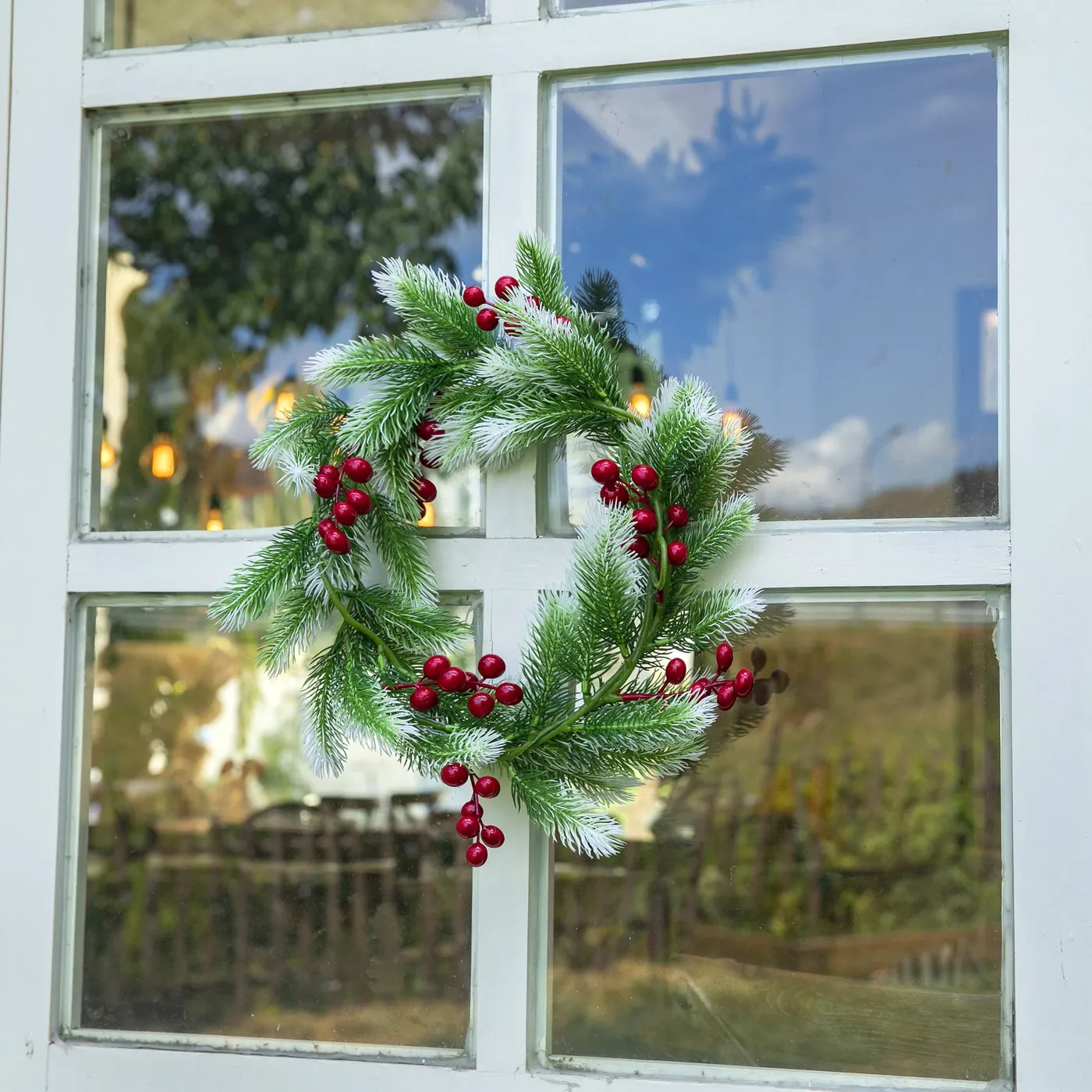 Christmas Garland with Red Berries, Artificial Pine Liberia | Ubuy