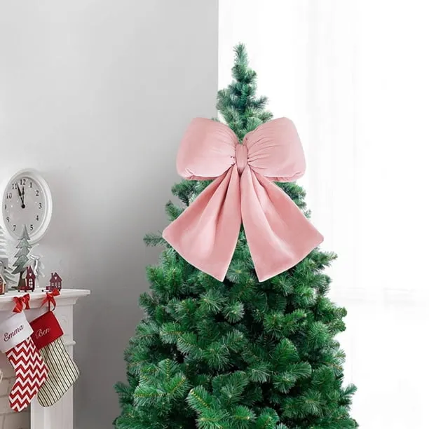 Christmas Tree Decorations Velvet Pink Oversized Christmas Bow Tree Pendant  Wedding Accent Christmas Tree Ornaments - Walmart.ca