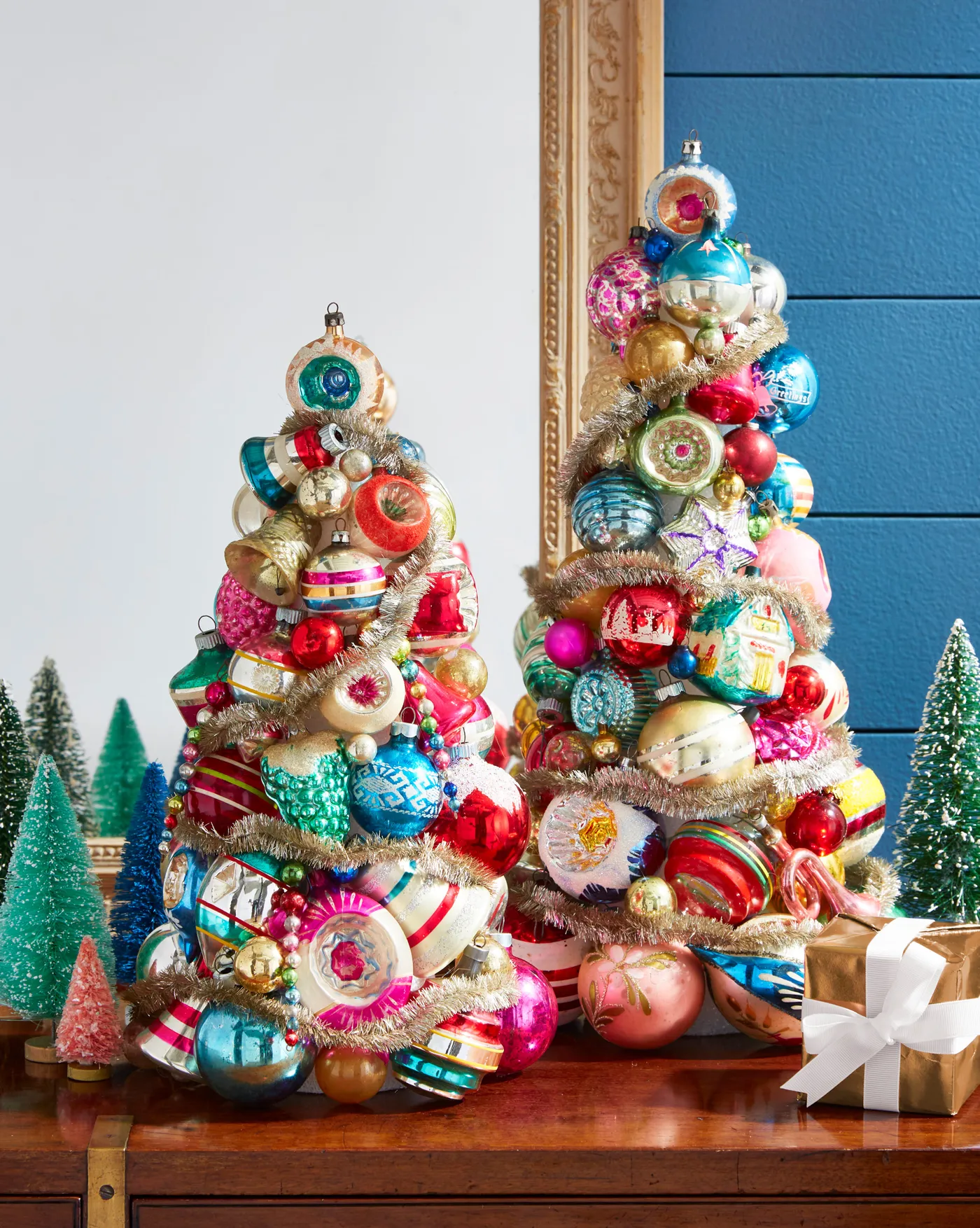 Christmas Tree Ornaments Mini Shiny Brite Ornaments Box Of Small Assorted Shiny Brite Vintage Christmas Tree