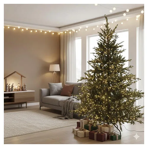 Christmas tree poly green 5th Avenue 240 cm 4000 nanoleds warm white | online sales on HOLYART.com