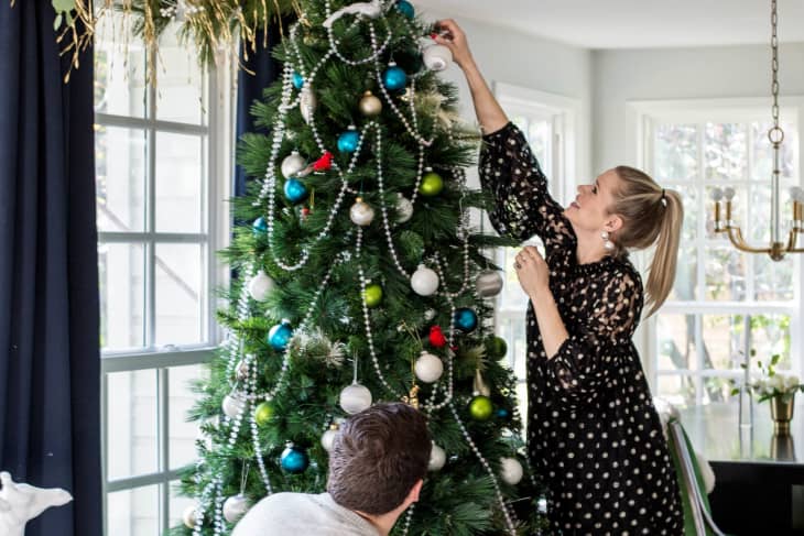 Christmas Tree Skirt Alternatives: Tree in a Basket | Apartment Therapy