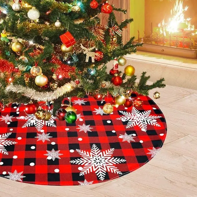 Christmas Tree Skirt in Polyester for Festive Holiday Home Decoration - Nihaojewelry