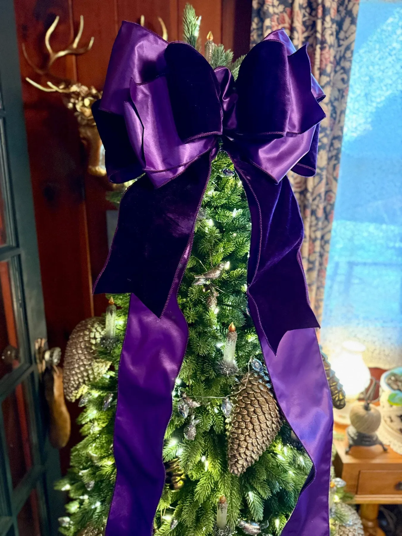 Christmas Tree Topper Bows - Crested Perch