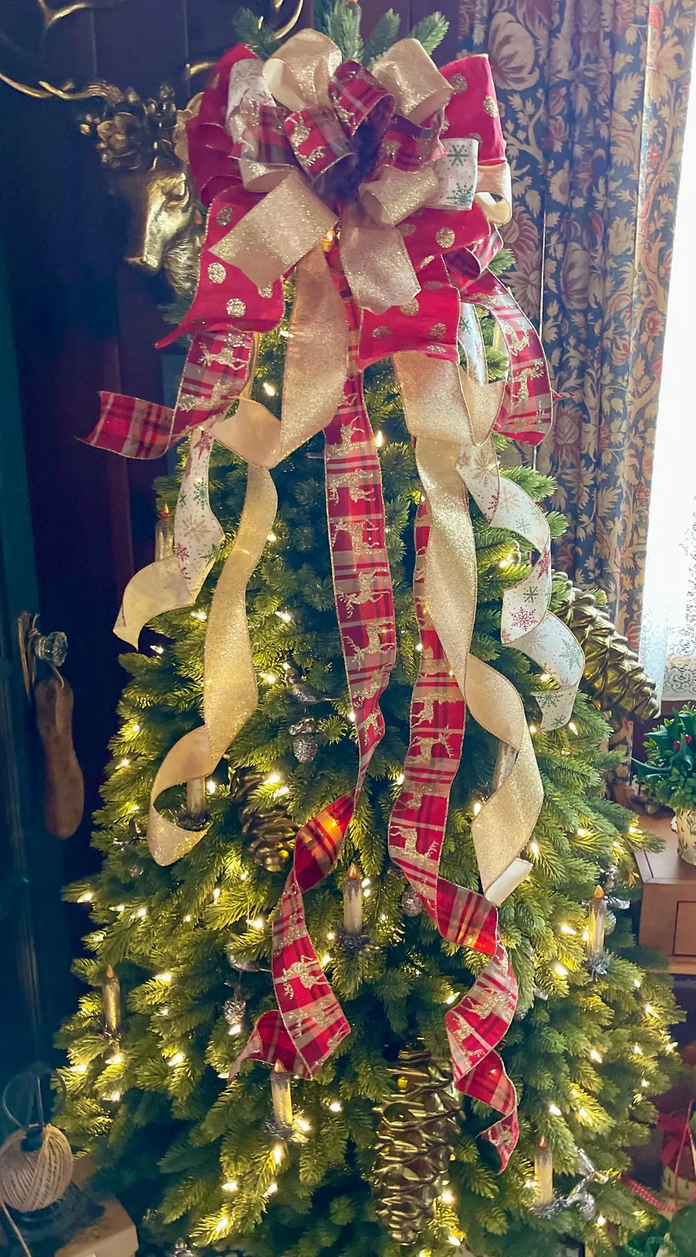 Christmas Tree Topper Bows Tagged 'ribbon topper' - Crested Perch