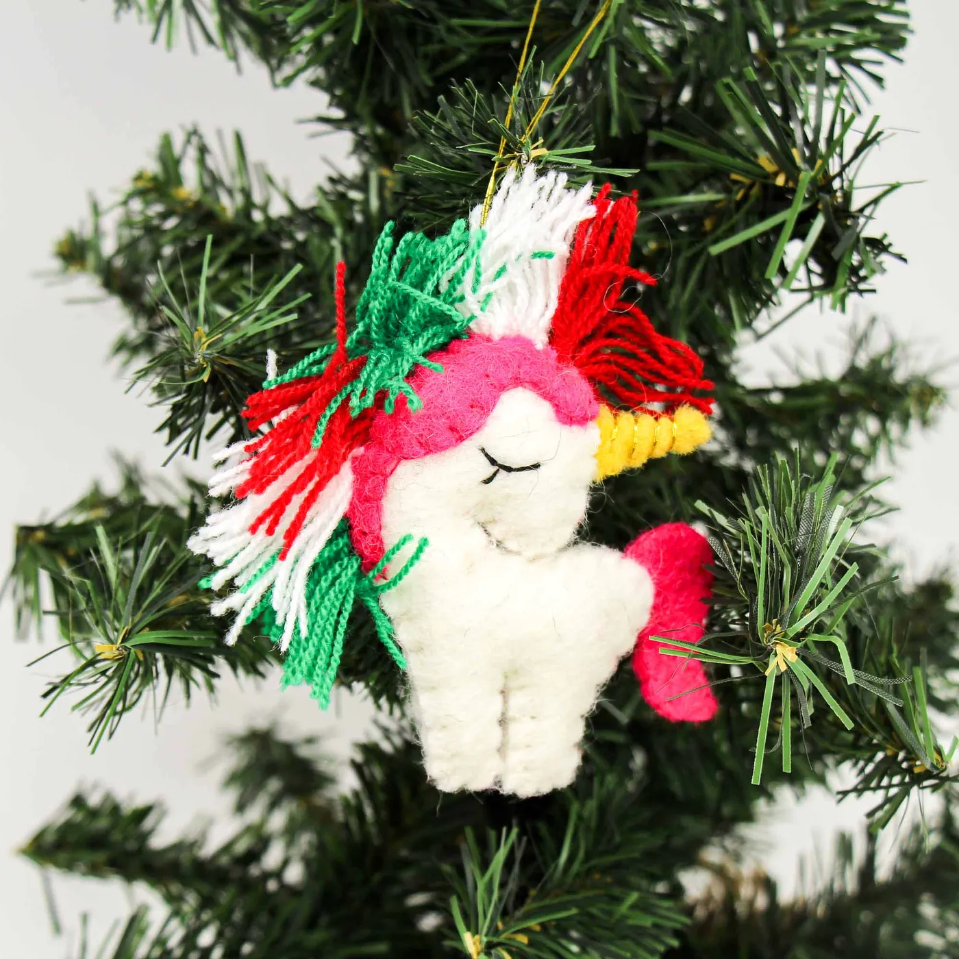Christmas Unicorn Felt Ornament - Global Crafts Wholesale