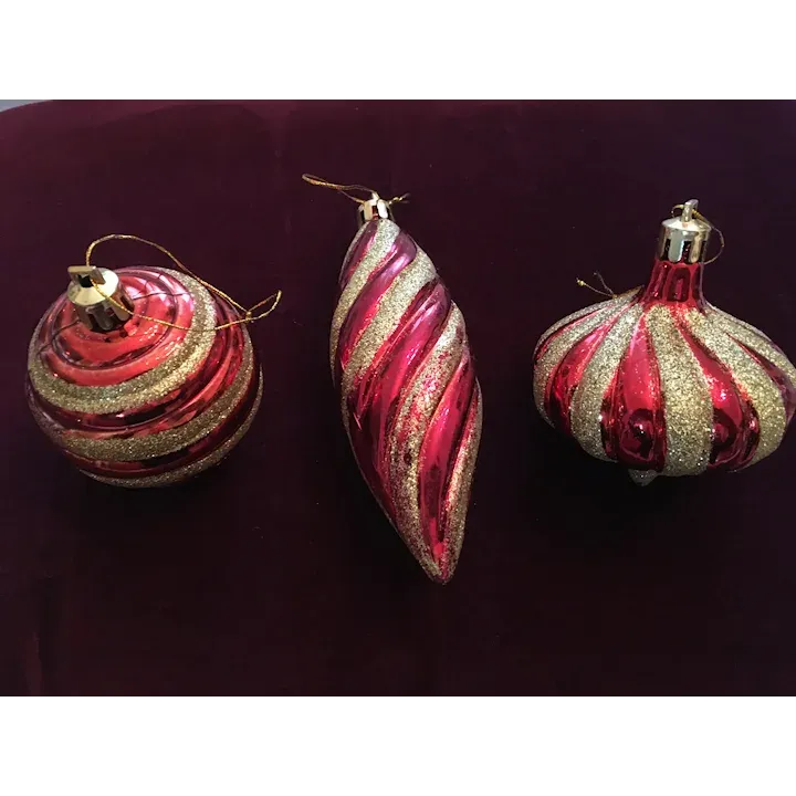 Circa 1950s - 60s group of Three Christmas tree Ornaments. For Sale at Ruby  Lane