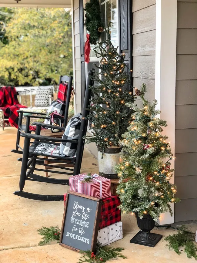 Classic Cozy Christmas Front Porch