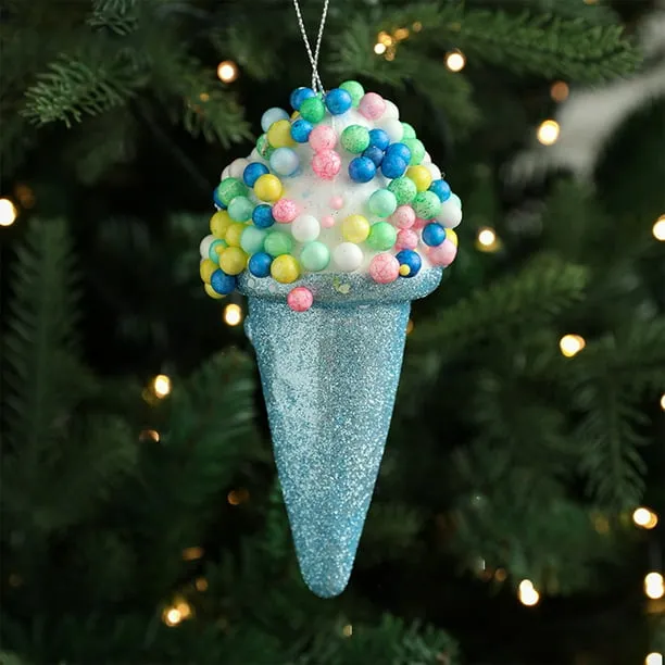 Colorful Plastic Ice Cream Ornaments for Christmas Tree Sweet Dessert Themed  Hanging Decorations - Walmart.ca