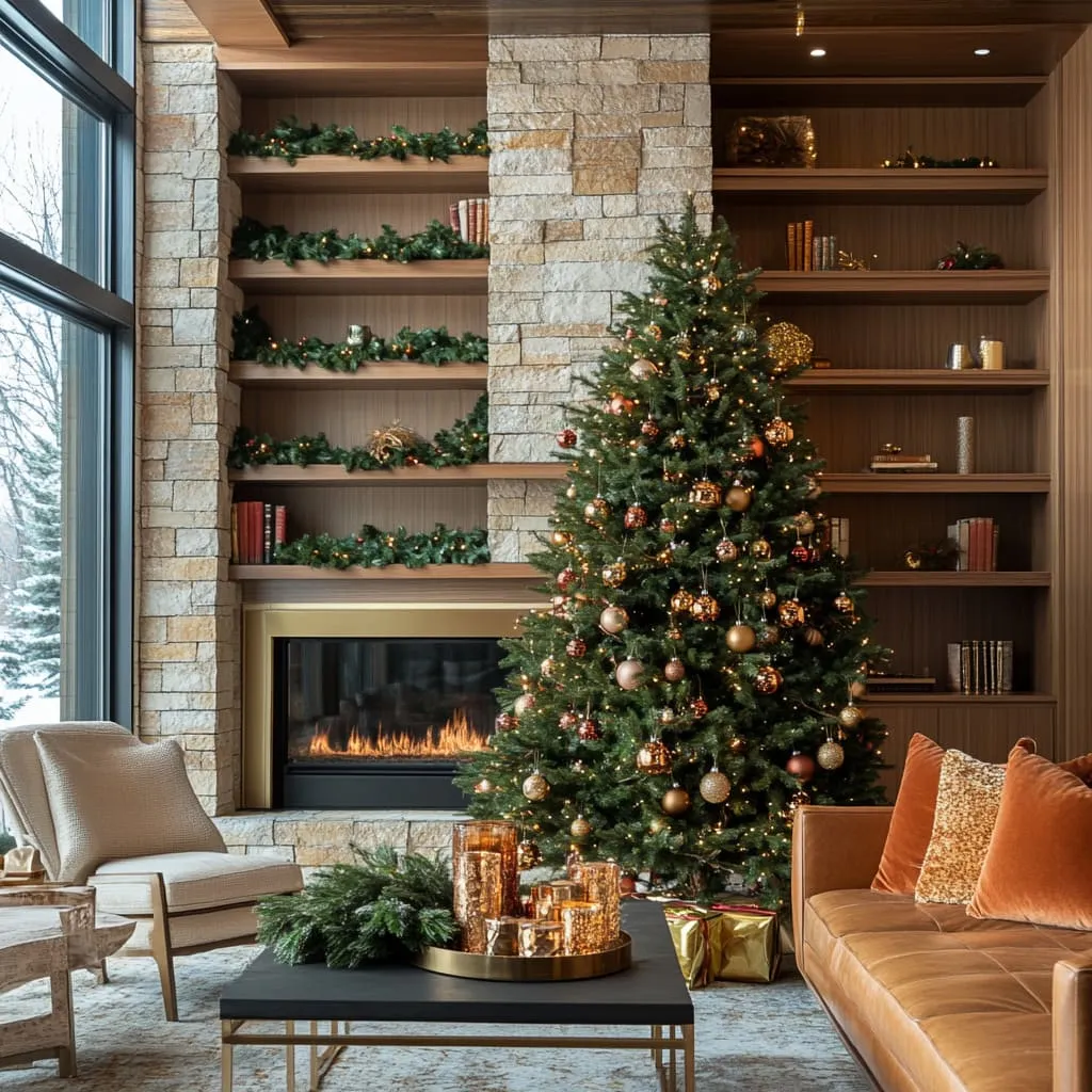 Contemporary Christmas Decor Tips for a Stylish Living Room