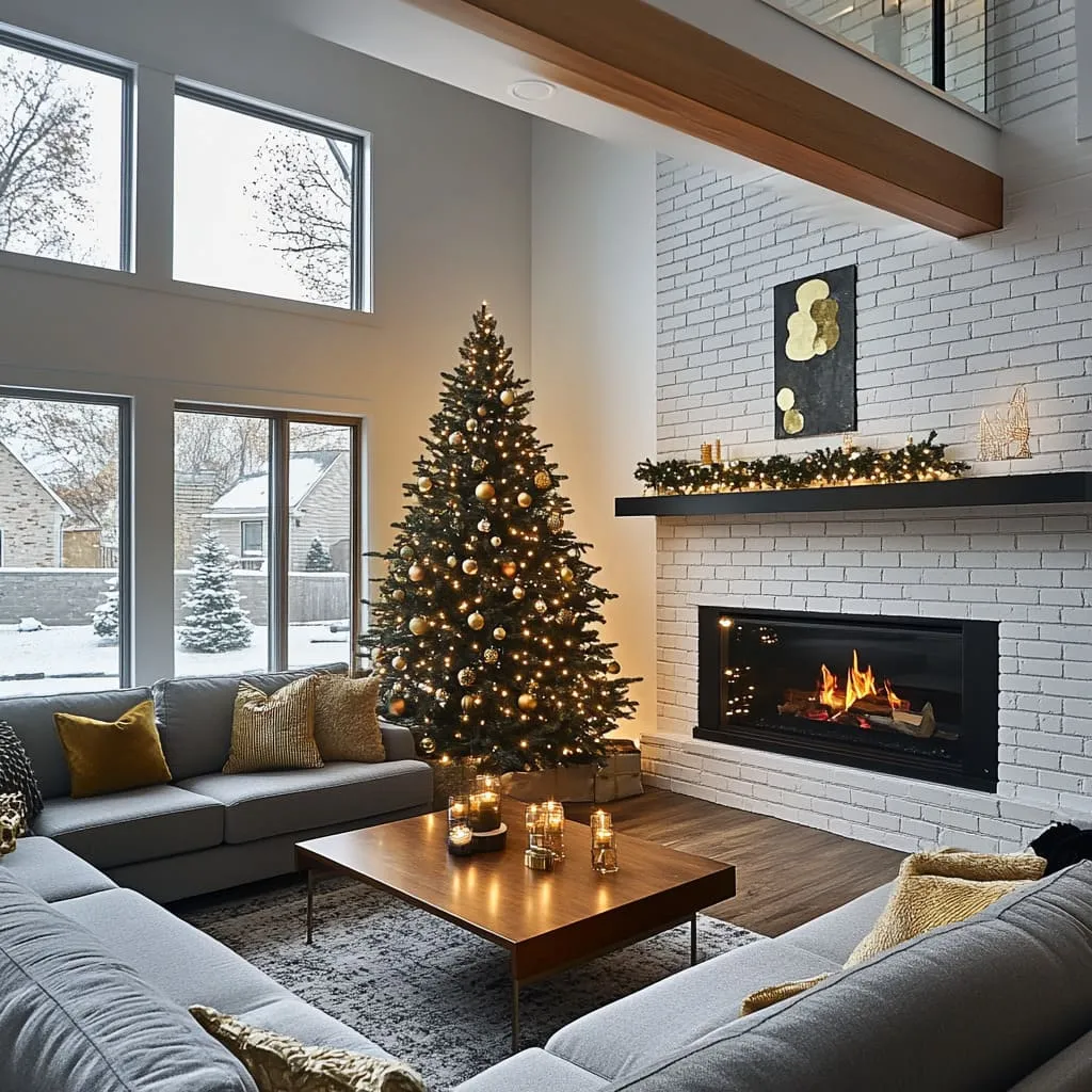 Contemporary Christmas Decor Tips for a Stylish Living Room