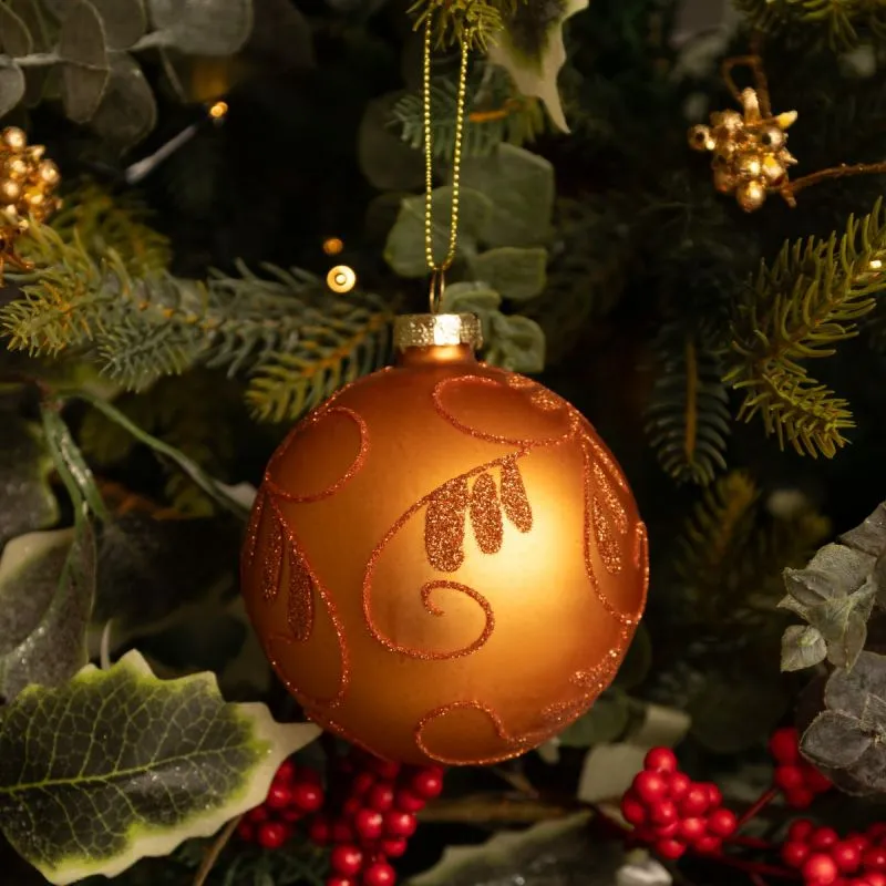 Copper Bauble - Christmas Tree Decoration