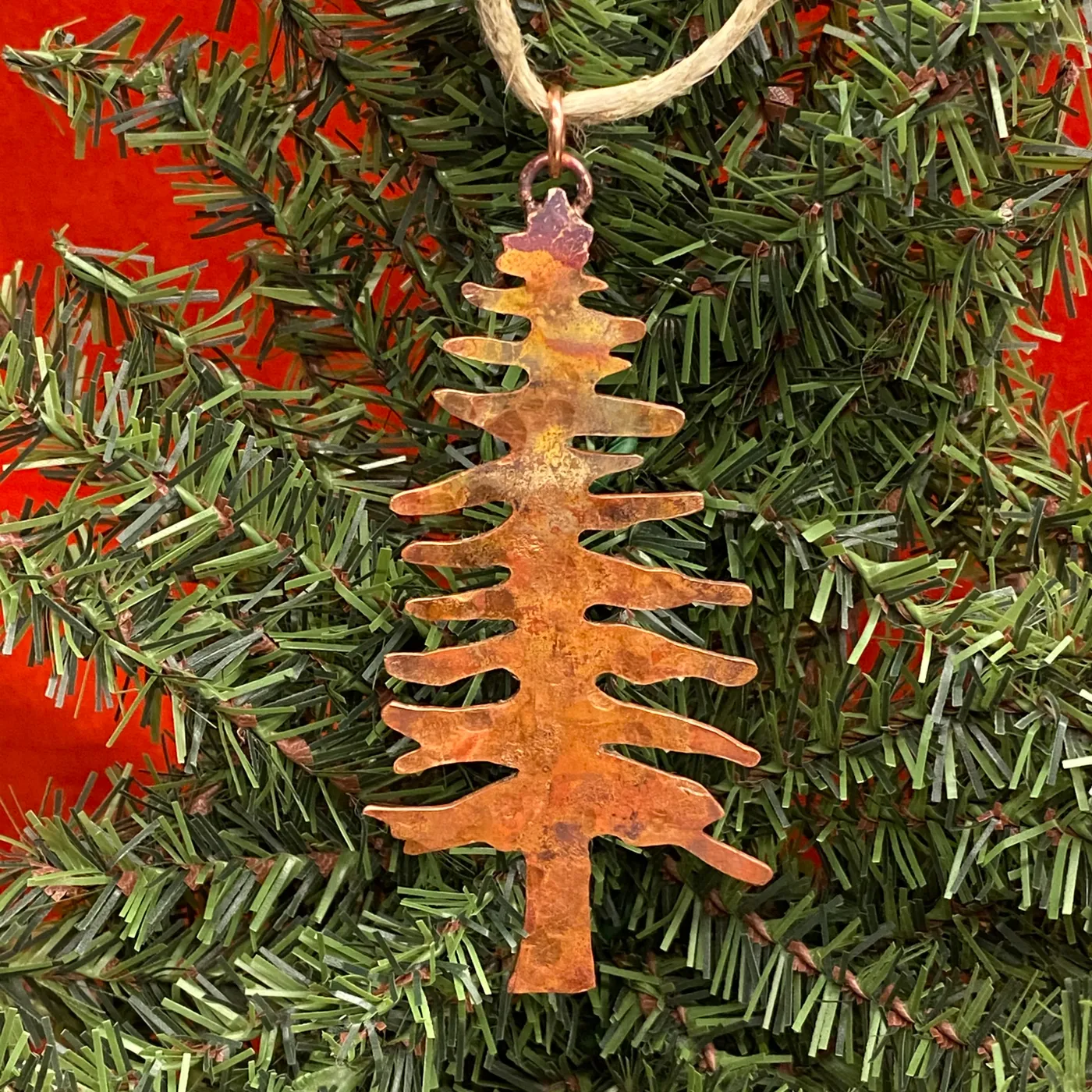 Copper Pine Tree Ornament | Wirestorm Creations