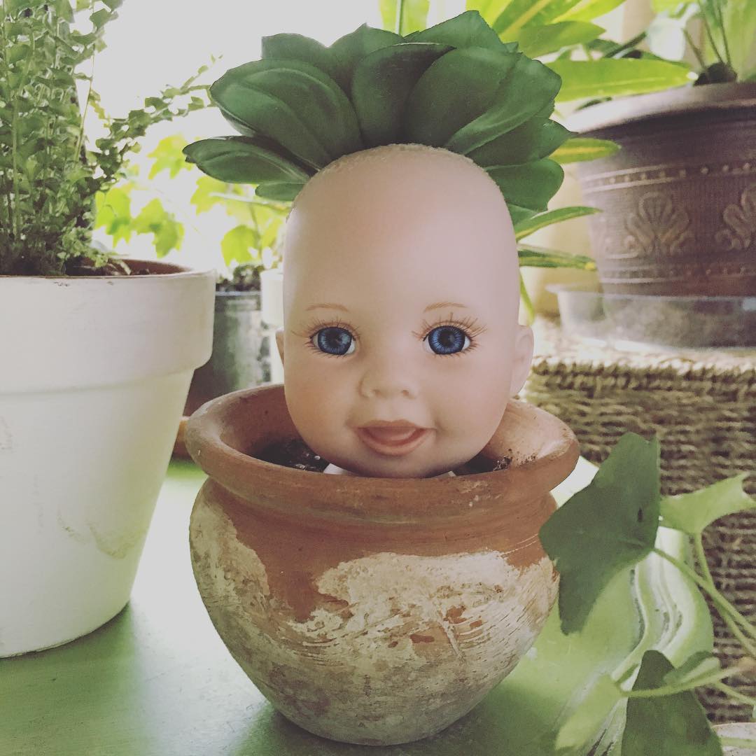 Creep Out Your Neighborhood With Baby Doll Head Planters » Design You Trust — Design Daily Since 2007