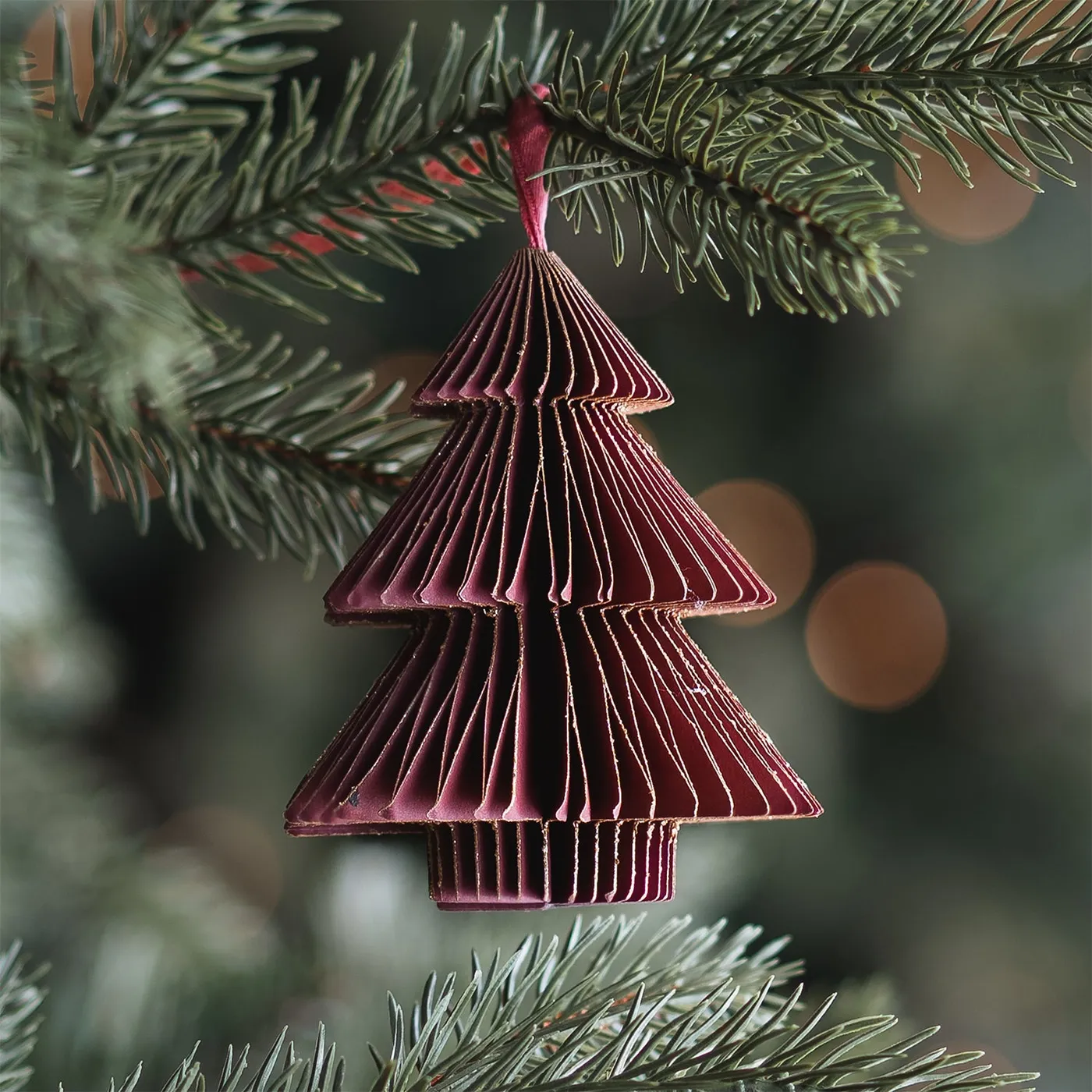 Dark red paper Christmas hanging ornament | It's all about Christmas