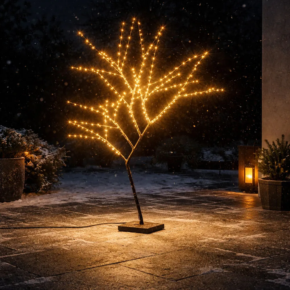 Decorative tree, outdoor area, 198 LEDs, copper, H 80 cm | ETC Shop: lamps, furniture, technology, household. All from one source. | ETC Shop