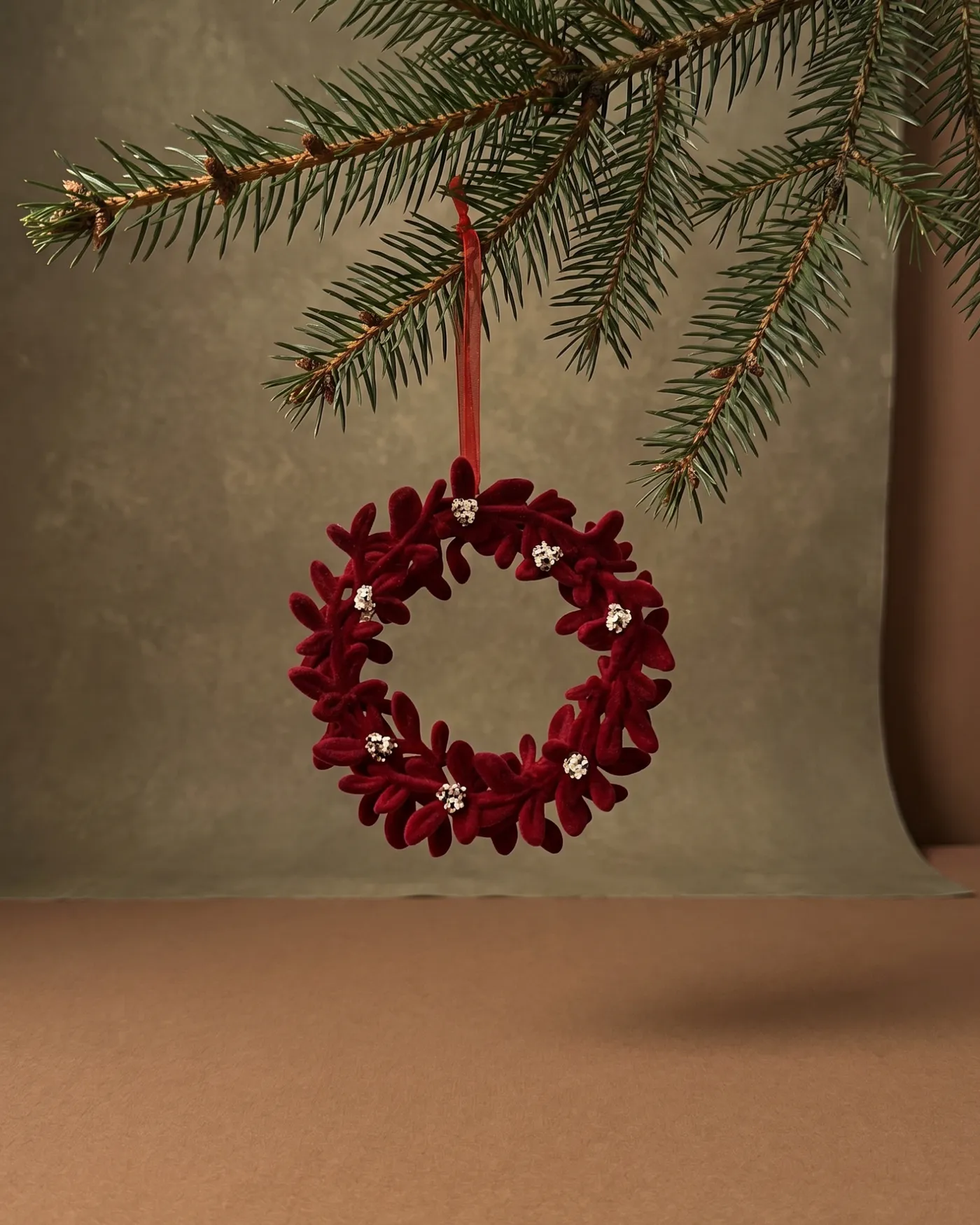 Deep Red Velvet Bell & Floral Wreath Ornament Set | 25th and Noel – 25th and Noel | Christmas Shop, Christmas Ornaments, Christmas Decor