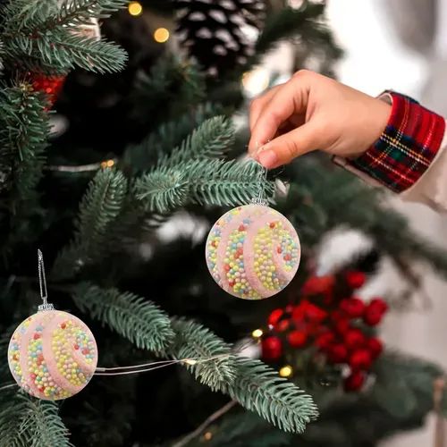 Desirable Christmas Tree Decoration Balls Foam Macaron Color Multicolor |  MercadoLivre