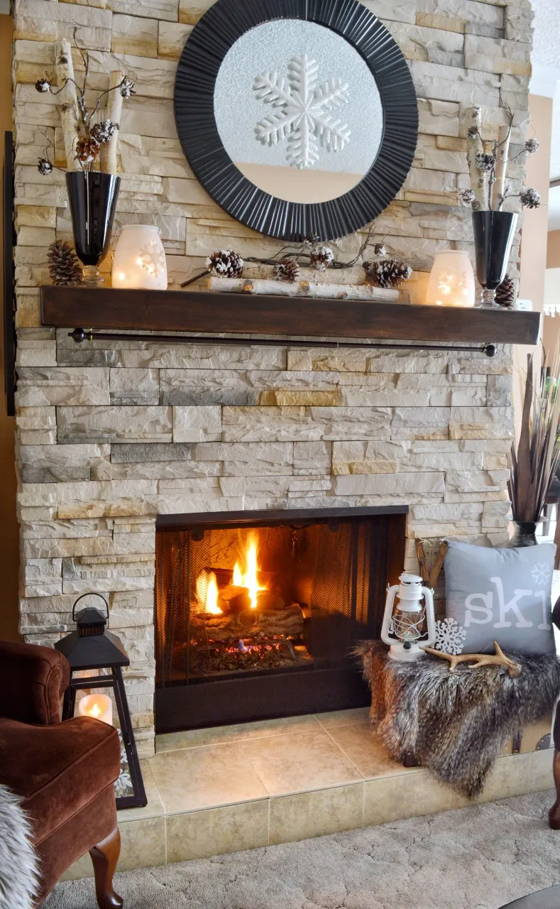 Dining Delight: Winter Fireplace Decor