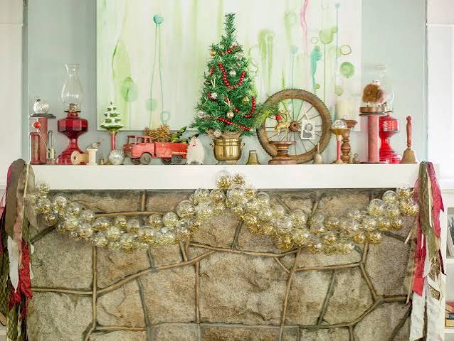 DIY Tinsel Ornament Garland for the Mantel | HGTV