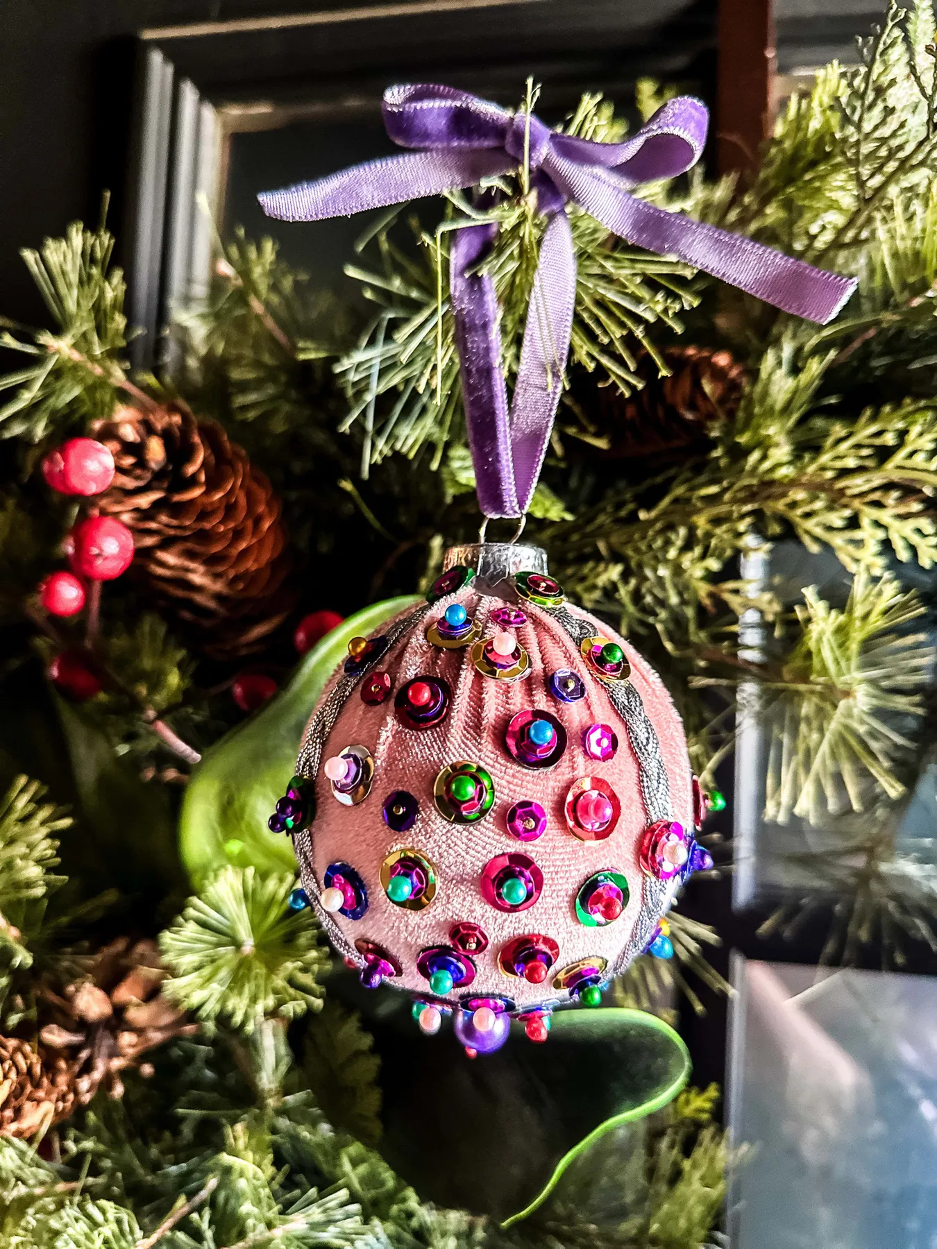 Diy Velvet Ornaments Easy And Elegant: How To Make Chic Velvet Sequin Christmas Ornaments Amy Sadler Designs