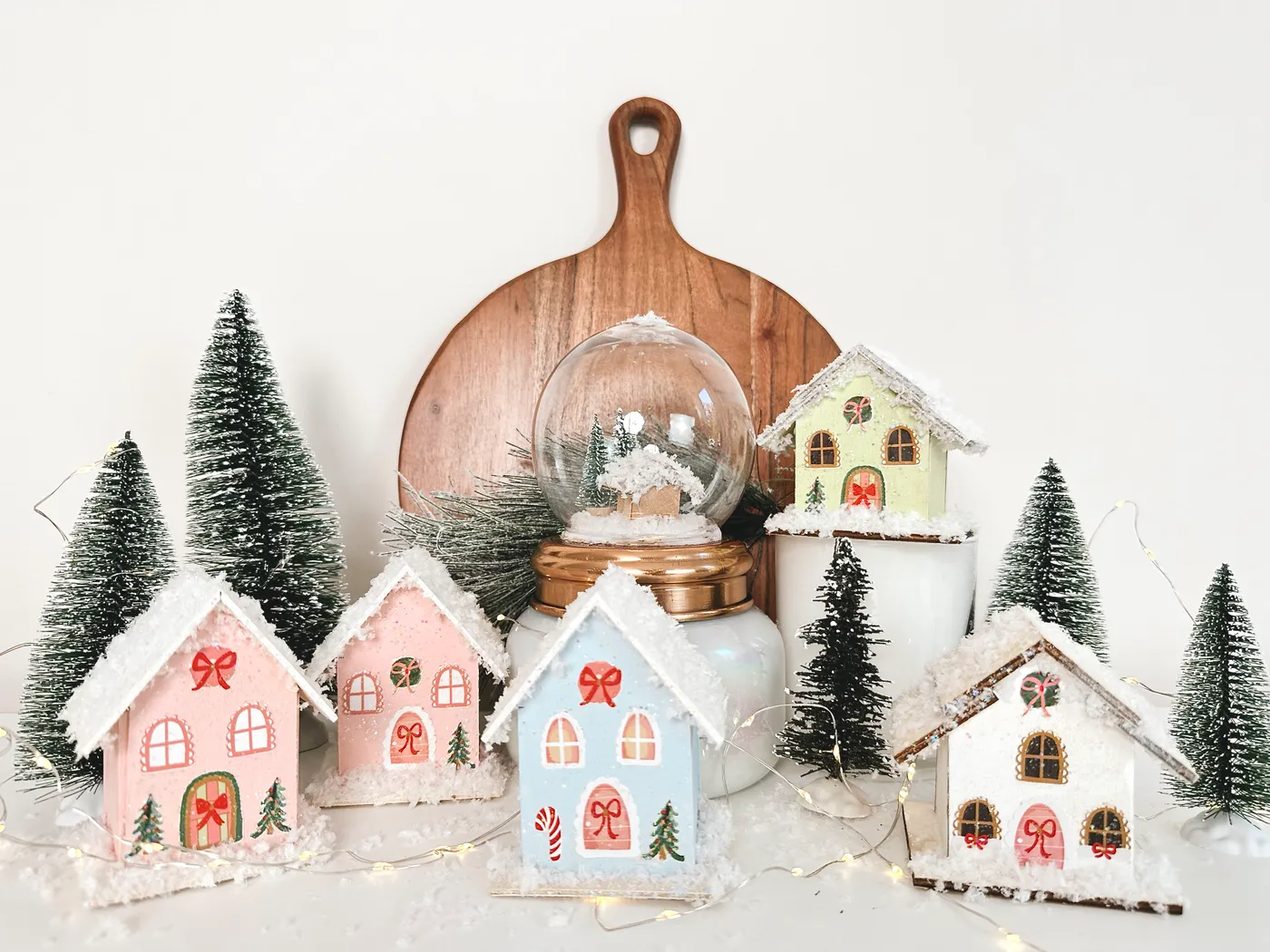Dollar Store DIY - Turning $1 Birdhouses Into A Tiny Christmas Village - Kayla Makes