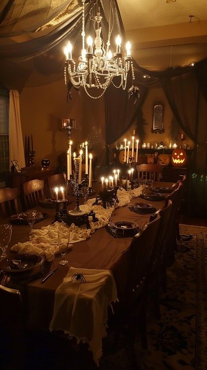 Download Elegant Halloween Dinner Image - Halloween, Dinner, Candles | StockCake
