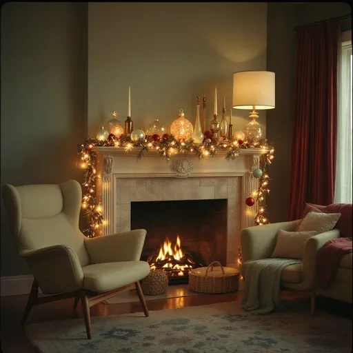 Download Vintage Christmas Fireplace Image - Christmas, Fireplace, Vintage  | StockCake