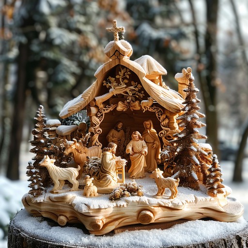 Download Wooden Nativity Scene Image - Nativity, Wood, Winter | StockCake