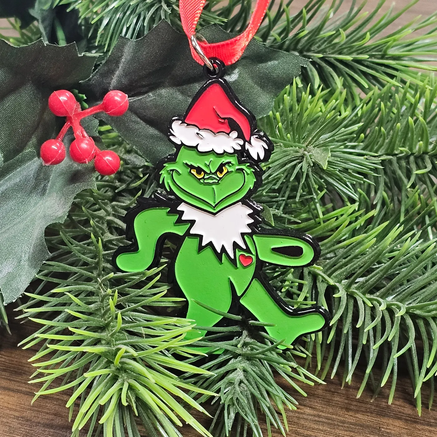 Embroider Grinch Ornament FSL Merry Christmas Grinch Hand Ornament Embroidery Design, Sizes (digital Download) New Zealand