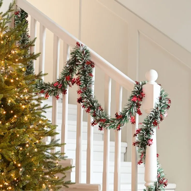 Extra Long Tricolour Tinsel - Christmas Tree Decoration - 10m