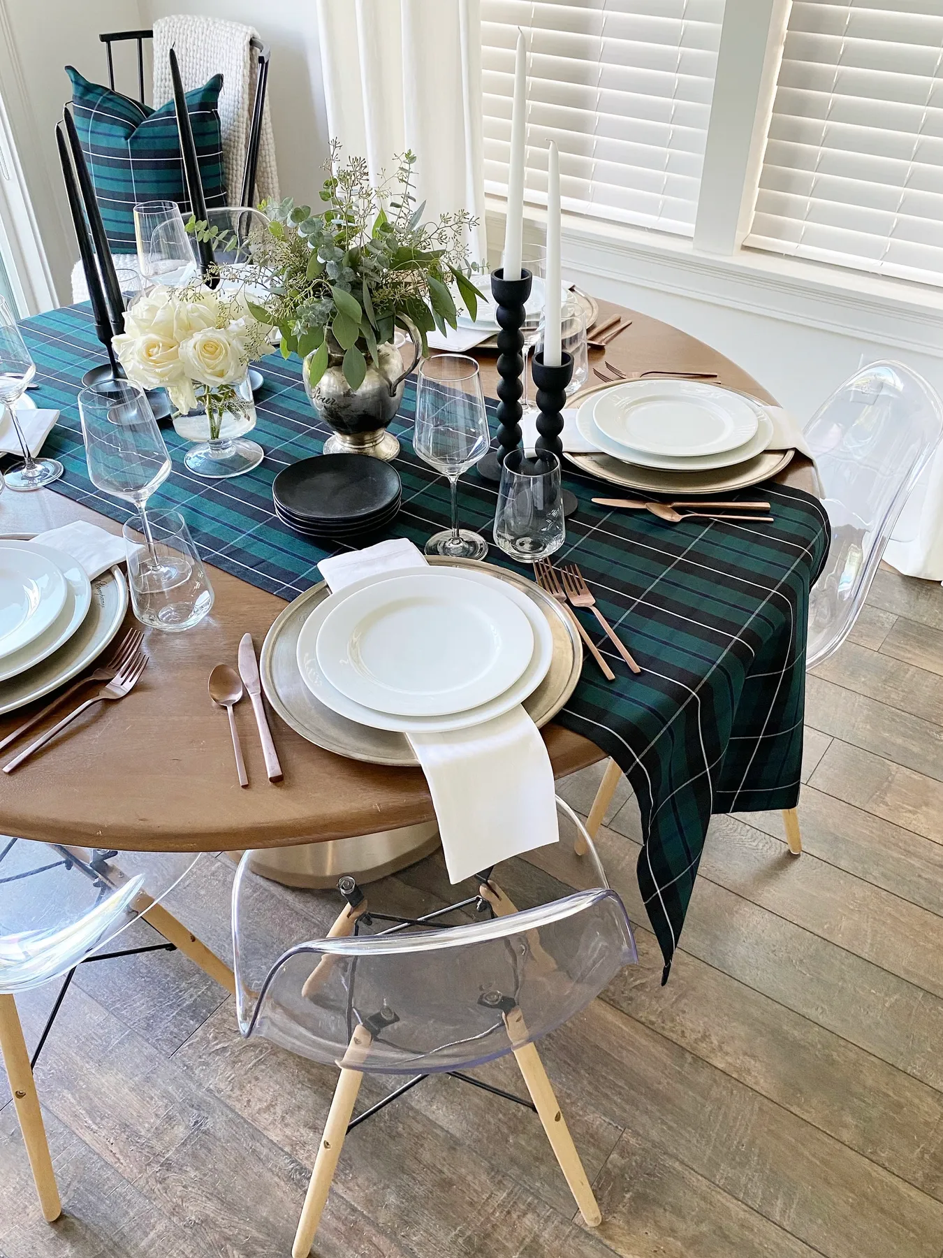 Extra-Wide Green Tartan Plaid Table Runner | 22 Wide Christmas Table  Runner, Christmas Plaid, Tartan Table Runner, Plaid Table Runner