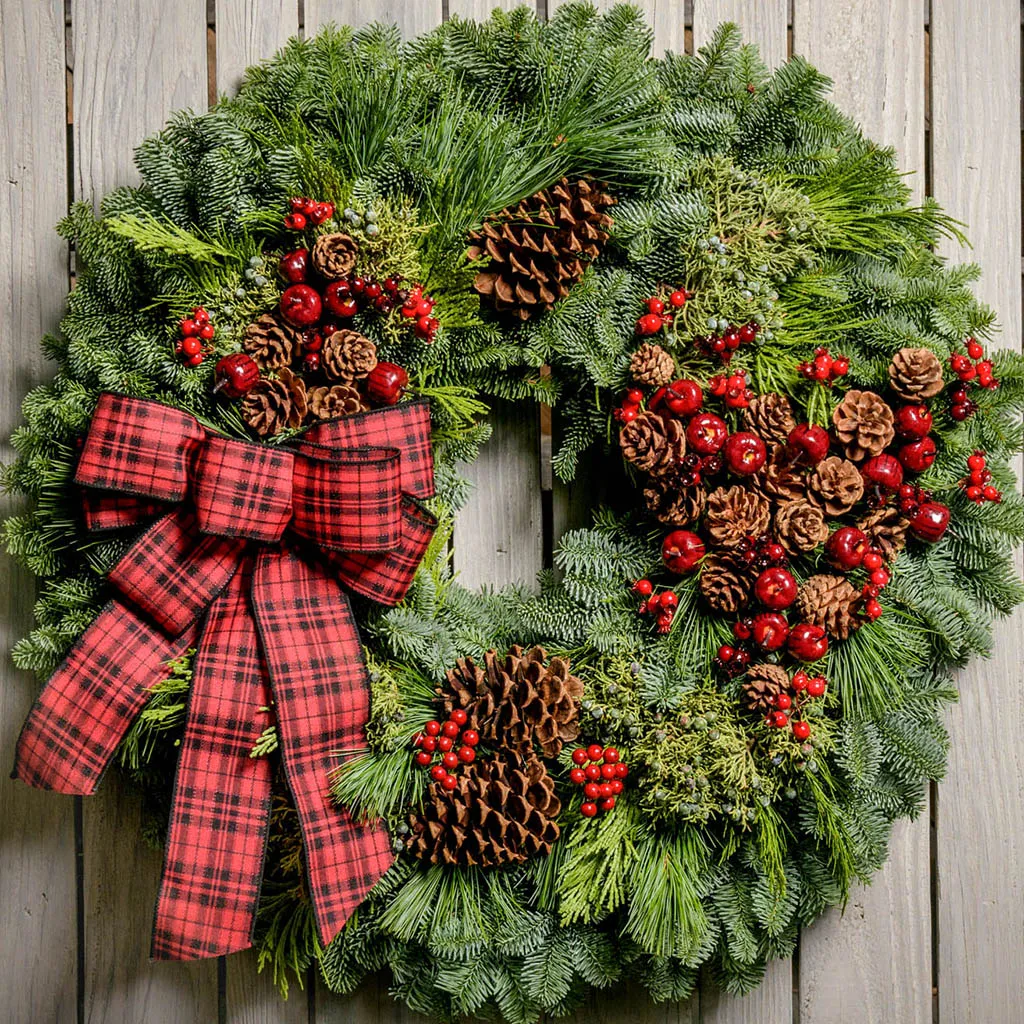 Farmhouse Christmas Wreath | Lynch Creek Farm