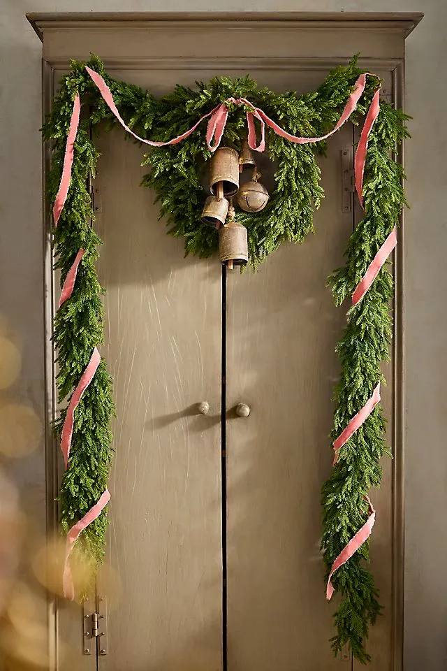 Faux Evergreen Wreath Garland, 12' | Terrain