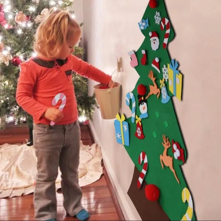 Felt Christmas Trees For Kids That Are Easy to Make | PS Family