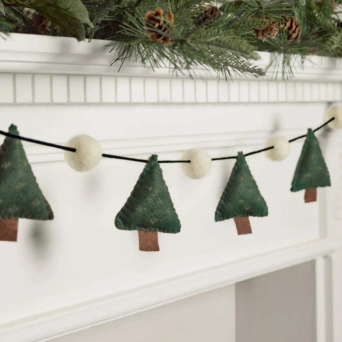 Felt Tree Christmas Garland - Green | Shop Home Styles
