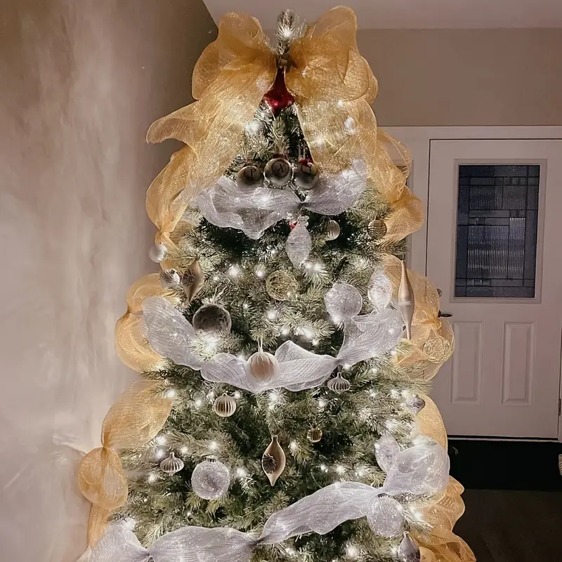 festive christmas tree ribbon diy holiday decor - Temu Kuwait