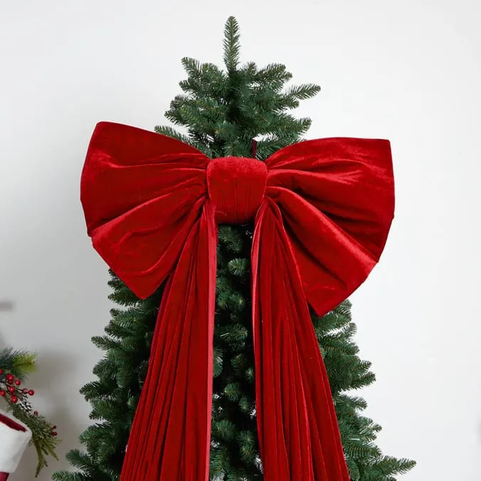 Festive Feeling Giant Velvet Bow | Home Bargains